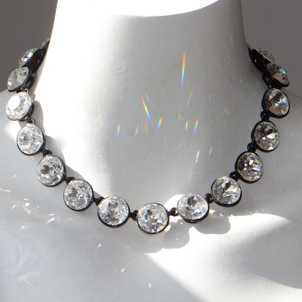Kenneth Jay Lane Kjl Crystal Headlight Necklace - image 1